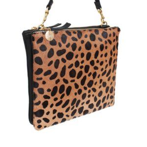 Clare V Double Sac Bretelle in leopard hair